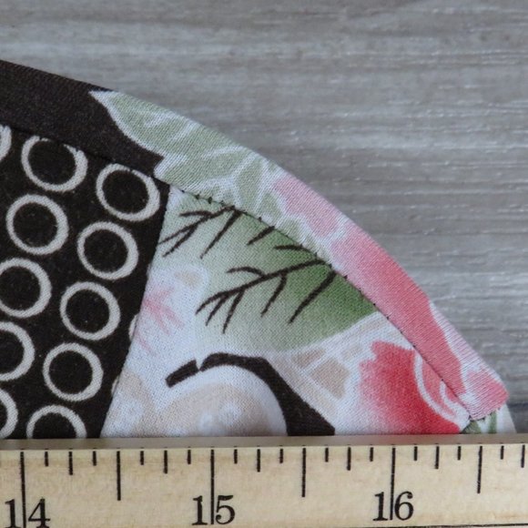 ING* Women's Oversized Split Sleeves V-Neck Tie Back Curved Hem Floral Blouse~3X - Picture 9 of 13